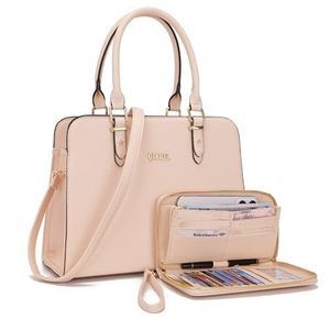 Light Pink Work Tote and Wallet Set